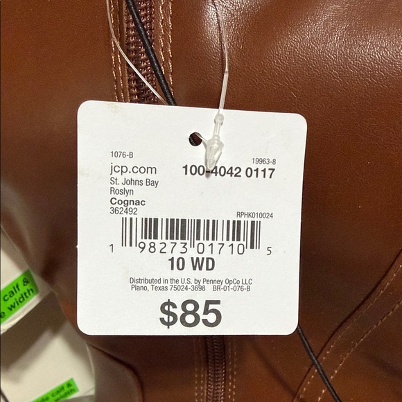 St. John's Bay Chestnut Heeled Boots - Picture 2 of 3